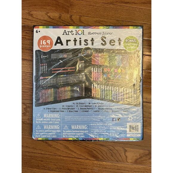 Art 101 Budding Artist All Media Set 169 Pieces in Carrying Case Learning Guide - Picture 1 of 3